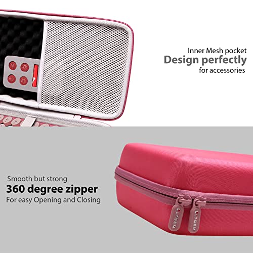 LTGEM Case Compatible with Logitech POP ICON Combo Bluetooth Keyboard and Mouse Combo, Office Travel Carrying Storage Bag - Rose+Gray(Case Only) - color: Rosy
