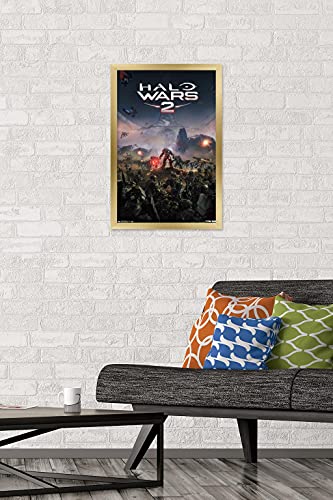Trends International Halo: Halo Wars 2 - Key Art Wall Poster, 14.725" x 22.375", Gold Framed Version - color: Gold Framed Version, size: 22.4"L x 14.7"W