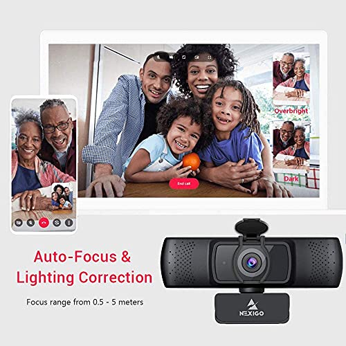 NexiGo N930P (Gen 2) 1080P Autofocus Webcam with Software, Microphone & Privacy Cover, HD USB Web Camera, for Zoom YouTube Skype FaceTime, PC Mac Laptop Desktop - style: 1080P Autofocus Webcam