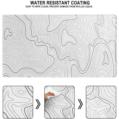 Large Mouse Pad, Water Resist Extra Gaming Large Mousepad with Stitched Edges, 31.5" x 15.7" Non-Slip Rubber Base Office Big Long Keyboard Pad for Office Gamer Home XXL, White - color: White
