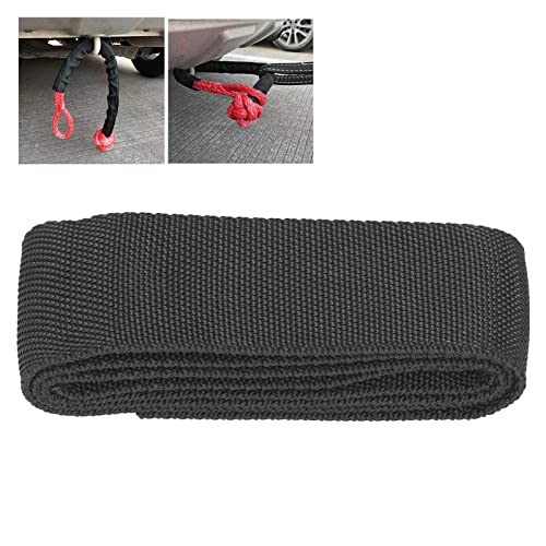 Chain Sleeve Winch Rope Protector, Fydun Polyester Winch Rope Protective Sleeve Black Winch Cover Universal for 5cm/1.97in Width Cable Line(1M) - size: 1M