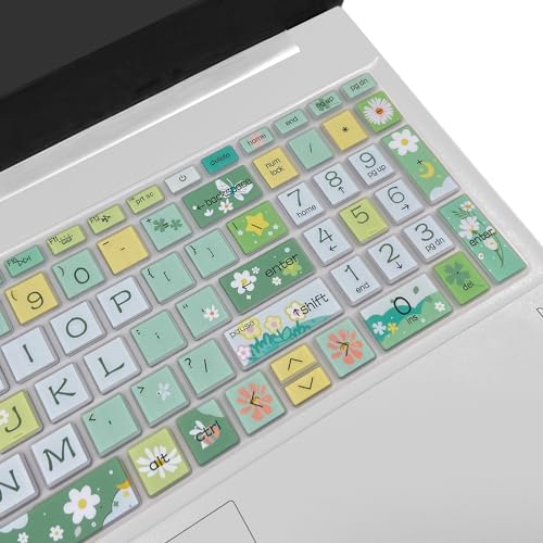 Keyboard Cover for 15.6 HP Laptop 15-fc 15-fd 15t-fd 15z-fc Series, HP Pavilion 15-eg 15t-eg 15-eh 15-er, 17z-ca 17-cn 17-cp 17z-cp Series, Spring Flowers - color: Spring Flowers