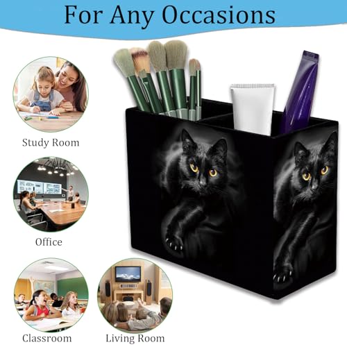 Pen Holder and Anti-Slip Mouse Pad Combination, Makeup Brush Storage Box, Tableware Storage Box, Suitable for Office and Home - Cat - color: Cat