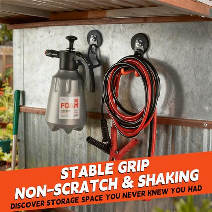 ULIBERMAGNET New Upgraded Heavy Duty Magnetic Garage Hooks,2 Pack Strong Large Magnet Hooks for Power Drill,Garden Tools,Hose,Pegboard,Garage, Workshop,Magnetic Storage Hook for Hanging(Orange) - style: V1 PRO 2.59" Medium L Orange 2PC