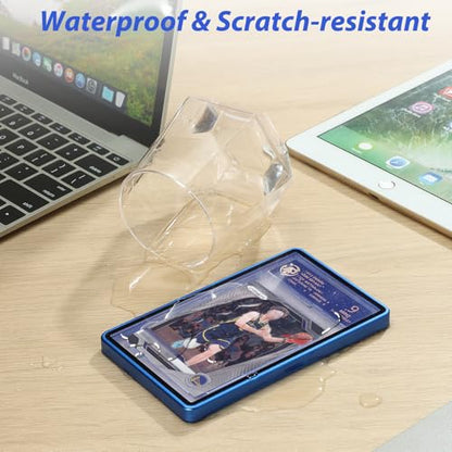ZINHO Graded Card Case Magnetic Aluminum Alloy Slab Protector Display Case Fits 35PT PSA/CGC/CSG Cards, UV Protection (Blue) - color: Blue, style: PSA Card Case