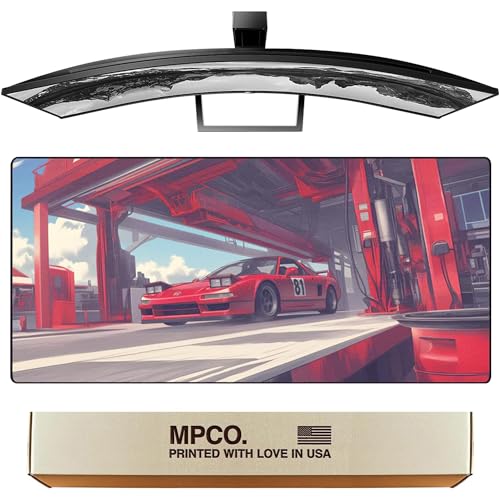 MPCO. Original Large Gaming Desk Mat – 36" x 17" Duraglyde Manga Motors Hiros-Honda Full Desk Mouse Pad for Smooth Precision – Non-Slip, Washable Extra-Large PC Mouse Pad for Gaming Sessions - color: DuraGlyde Hiros-Honda