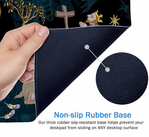 Mouse Pad Gaming, Large Mouse Pads for Desk, Keyboard Mouse Mat Desk Pad, Non-Slip Rubber Base with Stitched Edges Mousepad, 35.4x15.7in Medieval Astrology - color: Medieval Astrology, size: 35.4L x 15.7W inches