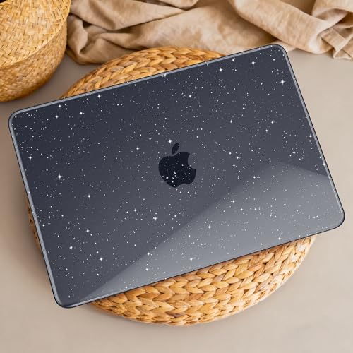 May Chen Compatible with MacBook Neo 13 inch Case 2026 Model A3404, Plastic Hard Shell,Keyboard Cover,Screen Protector,Dust Plug, for MacBook Neo 13" with A18 Pro Chip, Glitter Black - color: Glitter Black