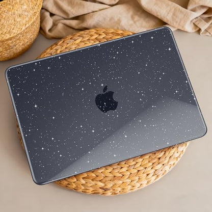 May Chen Compatible with MacBook Neo 13 inch Case 2026 Model A3404, Plastic Hard Shell,Keyboard Cover,Screen Protector,Dust Plug, for MacBook Neo 13" with A18 Pro Chip, Glitter Black - color: Glitter Black