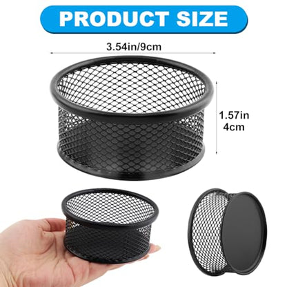 2 Pack Mesh Paper Clip Holder,Paperclip Holders for Desk Binder Wire Mesh Bowls,Paper Clips Holder for Desk,Paper Clip Dispenser,Paper Clip Organizer Office ﻿