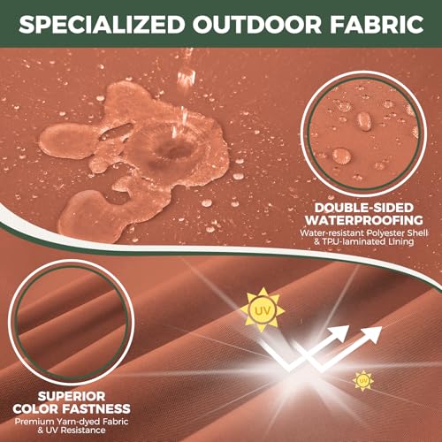 Outdoor Cushions for Patio Furniture, Outdoor Seat Cushion Set 24 x 24 x 4 Inch, Waterproof & Fade Resistant Outdoor Chair Cushions, Deep Patio Chair Cushion with Removable Cover, Spice - color: Spice, size: 24*24+4/25*22.5"