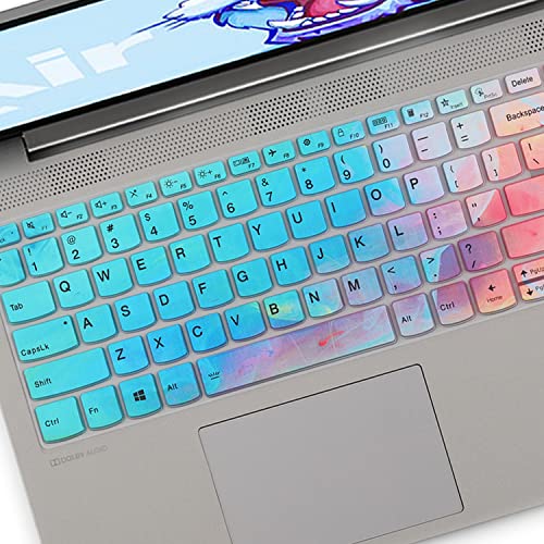 Keyboard Cover for 14" Lenovo Ideapad 5/Ideapad 5i/Ideapad 5 5i Pro, Slim 7 Pro X 14 14.5"/Slim 7 Pro 14",2023 2022 Yoga 7i 9i/Ideapad 3 14 inch Laptop, Ideapad 5i 14, Lenovo Flex 5 14 2-in-1-CR - color: Colorful