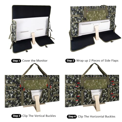 Travel Carrying Bag Compatible with 32" All-in-One Desktop Computer and 32" Monitor (Camouflage Green) - color: Camouflage Green