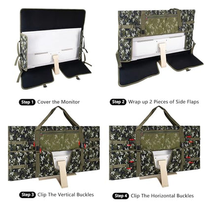 Travel Carrying Bag Compatible with 32" All-in-One Desktop Computer and 32" Monitor (Camouflage Green) - color: Camouflage Green