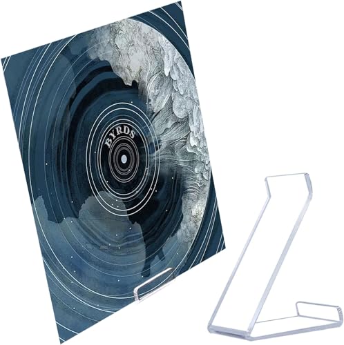 Kalami Vinyl Record Stand Display Album LP Cover | Display Nowplaying, Clear Acrylic Material, Tabletop Display, No Assembly Required, Vinyl Record Player Accessories