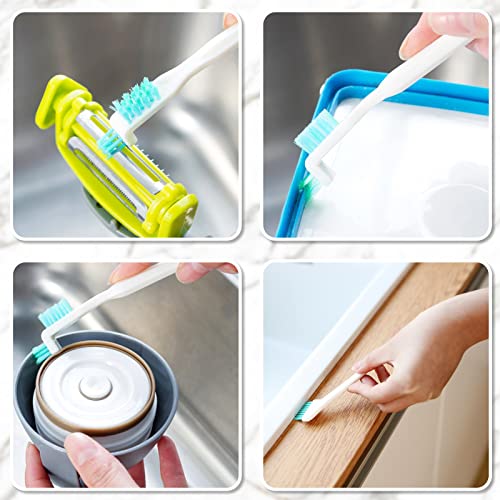 16 Pcs Small Household Cleaning Brushes, Deep Detail Crevice Cleaner Brush Crevice Cleaning Tool 8 in 1 Cleaner Brush for Small Holes Corner Space Keyboard Bottle Tile