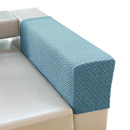Couch Arm Covers for Sofa, Armrest Armchair Covers Stretch Recliner Chair Slipcovers, Set of 2 (Steel Blue, Large) - color: Steel Blue