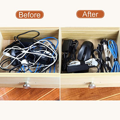 MVYC 120PCS 6 Inch Reusable Cable Ties Wire Ties Cord Organizer Cable Organizer Adjustable Management Black (Pack of 2) - size: 6 Inch (Black) (Pack of 2)