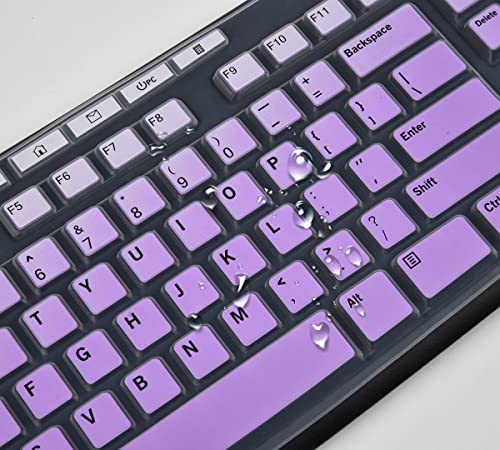 Keyboard Cover for Logitech MK295 MK270 K270 Keyboard, Logitech MK370 MK270 K270 Keyboard Skin Protector - Gradual Purple - color: Gradual Purple