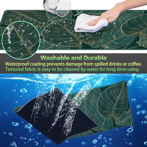 Canjoy Gaming Mouse Pad, Large Extended Mouse Pad Big Computer Mousepad for Home Office Gaming Work 31.5x15.7inch - color: Tropical Leaves