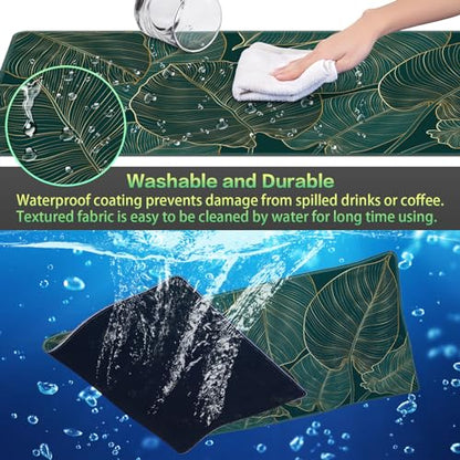 Canjoy Gaming Mouse Pad, Large Extended Mouse Pad Big Computer Mousepad for Home Office Gaming Work 31.5x15.7inch - color: Tropical Leaves