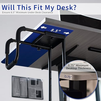 VIVO X-Large Heavy Duty Adjustable Under-Desk Mount, Home and Office Computer CPU Tower Stand with Secure Locking, Holds up to 66 lbs, Black, MOUNT-PC04B-L - size: X-Large