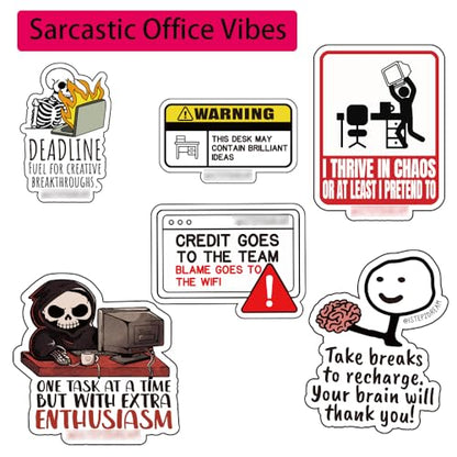 1step2dream Funny Office Stickers Motivational - Decals for Coworkers, Office Workers & Corporate Professionals - Waterproof Vinyl Laptop, Journal, Phone Decals