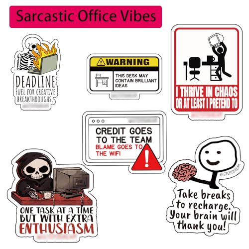 1step2dream Funny Office Stickers Motivational - Decals for Coworkers, Office Workers & Corporate Professionals - Waterproof Vinyl Laptop, Journal, Phone Decals