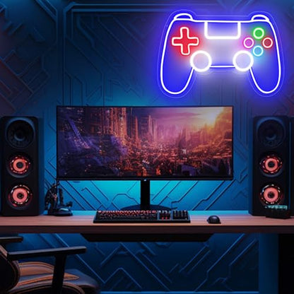 Gaming Neon Sign, led Neon Signs Dimmable by USB powered for Gaming Room Decor - Gaming Neon Sign for Teen Boys Room Decor - Best Gamer Gifts for Teenage Boys, Kids - style: GamePad01
