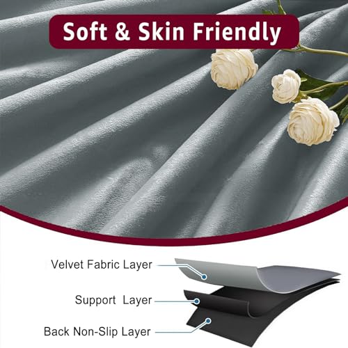 Recliner Headrest Covers Protector,Non Slip Soft Velvet Recliner Sofa Headrest Covers for Recliner Chair,Recliner Couch Headrest Protector for Armchair,Sofa,Theater Seat 17x27, Light Gray - color: Velvet Light Gray