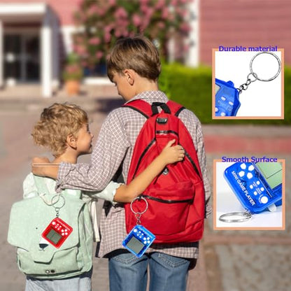 DOEA 24 Pack Video Game Keychain Party Favors for Kids,Arcade Video Game Keychain,Kids Classroom Prizes, Carnival Prizes,Treasure Box Toys for Boys & Girls