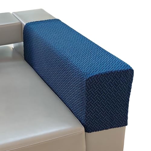 Couch Arm Covers for Sofa, Armrest Armchair Covers Stretch Recliner Chair Slipcovers, Set of 2 (Navy, Large) - color: Navy