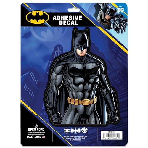 DC Comics Batman Adhesive Vinyl Decal - Striking Batman Sticker for Car, Window, Water Bottle or Laptop - color: Black/Blue