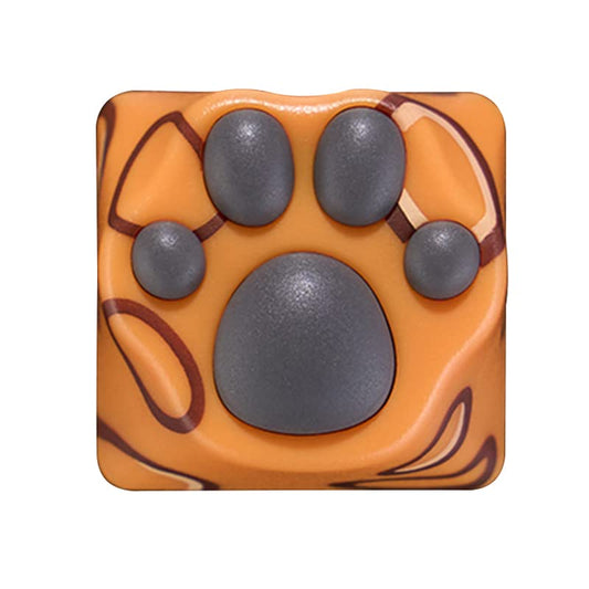 SYA Cute Cat-Claws 3D Model OEM Profile Keyboard Keycaps for Cherry MX Switches Mechanical Gaming Keyboard - Catpaw ESC-Key Keycap (Leopard, 1pcs) - color: Leopardpaw-1pcs