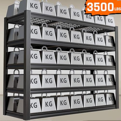 30" D Storage Shelves, 65" W Garage Shelving Heavy Duty Metal Adjustable Garage Shelves, 5 Tier Shelving Units Industrial Shelving, 65" W x 30" D x 79" H - size: 65"Wx78"Hx30"D | 5 Tier