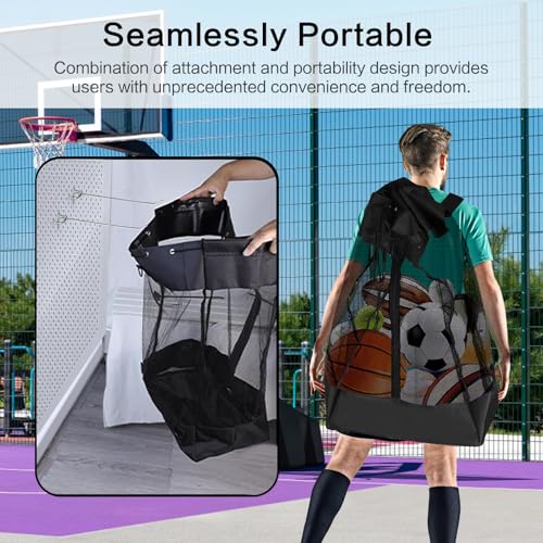 Pegboard Baskets,Pegboard Wall Organizer with Take and Go Design,Extra Large (26*18*11 Inches) Mesh Peg Board Organizer Accessories ,Easy Access Zipper for Home Sport Garage Storage (EXTRA LARGE)