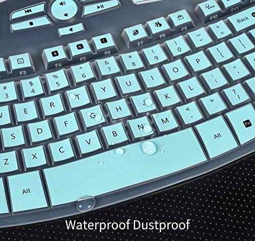 CaseBuy Keyboard Cover for Logitech K350 & MK550, Ultra Thin Protector, Mint - color: Mint