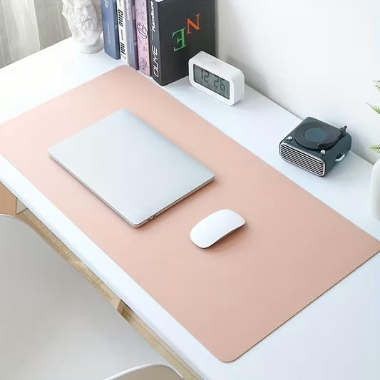 1pc Leather Mouse Pad Faux Leather Desk Mat for Office, Waterproof and Stain-Proof Keyboard Computer Pad, Suitable for Office, Study Table or Dining Table, Easy to Clean - color: Pink, size: 60*30cm