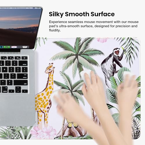 ALOANES Waterproof Gaming Mousepad Large Mouse Mat Non-Slip Rubber Base | Desk pad Keyboard Desk Mat for Computer, Office Home, Zoo Mat XL(31.50"x11.81"x0.12") - color: 03- Zoo, size: 31.5L x 11.8W inches