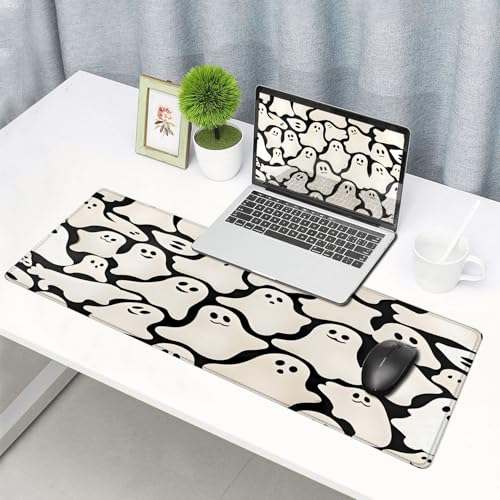 Large Gaming Mouse pad,Don't Ghost Me Halloween Anti Slip Rubber Base Mouse pad, Suitable for Computer, Laptop, Office Desk Accessories - color: Don't Ghost Me Halloween