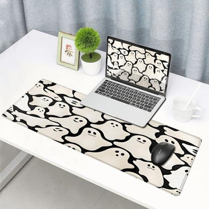 Large Gaming Mouse pad,Don't Ghost Me Halloween Anti Slip Rubber Base Mouse pad, Suitable for Computer, Laptop, Office Desk Accessories - color: Don't Ghost Me Halloween