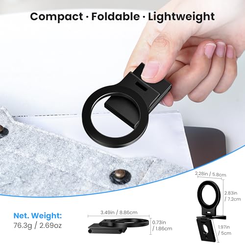 Itramax Continuity Camera Mount for iMac&Desktop Monitor,Magnetic Phone Webcam Stand,Foldable Phone Webcam Holder for MagSafe iPhone 17 Air Pro Max/17e/16/15/14/13/12/11/XR/XS,Mac,MacBook,Apple TV 4K - color: Standard-Black