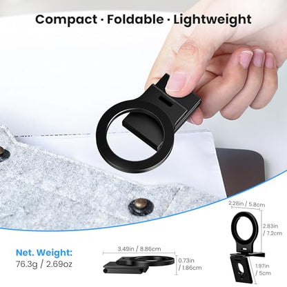 Itramax Continuity Camera Mount for iMac&Desktop Monitor,Magnetic Phone Webcam Stand,Foldable Phone Webcam Holder for MagSafe iPhone 17 Air Pro Max/17e/16/15/14/13/12/11/XR/XS,Mac,MacBook,Apple TV 4K - color: Standard-Black