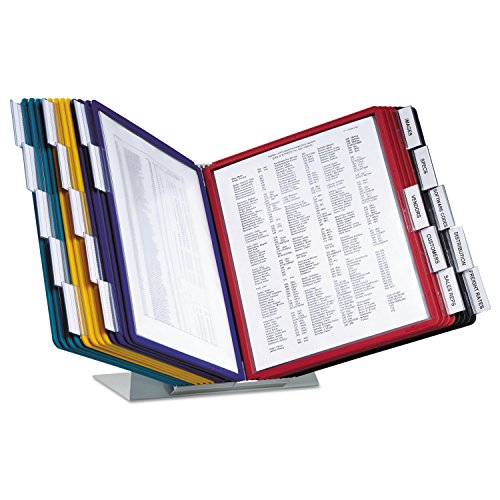 Durable VARIO 40 Pocket Desktop Reference System - Letter Size 20 Double-Sided Panels - Assorted Color Borders - size: 20-Panel Assorted