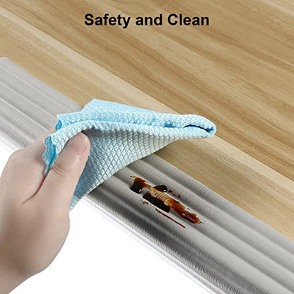 Baby Proofing Edge Protector 6.6 feet with 3M Strong Adhesive Pre-Taped, Baby Proof Padding Extra Wide Edge Safety Guards for Sharp Edges, Table, Desk- Grey - color: Grey- 6.6 Feet