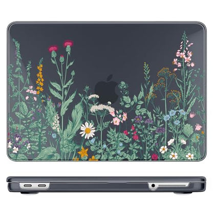 DONGKE Compatible with MacBook Neo 13 Inch Case 2026 A3404 A18 Pro chip & Touch ID, Plastic Hard Shell with Keyboard Cover, Screen Protector & Dust Plugs, Garden Floral - color: Garden Floral