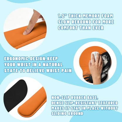 Anime Girl Aesthetic Desk Mat Set Minimal Line Art Portrait Mouse Pad with Wrist Rest 4in1 Desk Mat for Desktop Ergonomic Computer Desk Arm Wrist Anti-Slip Computer Mouse Pad Home Office Gaming - color: Anime Girl Aesthetic
