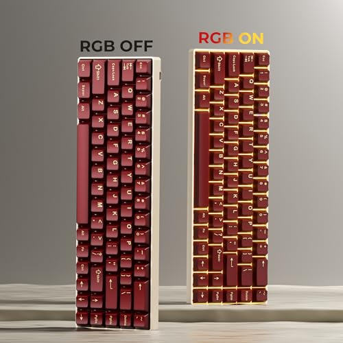 GMKWTL XVX Red Keycaps, Double Shot PBT Keycap Set 75 Percent, Cherry Profile Keyboard Keycaps Compatibility with ANSI Layout MX Switches Mechanical Keyboard - color: Red