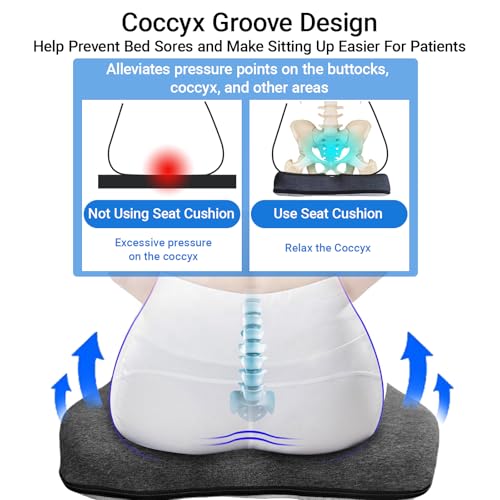 Bed Sore Cushion for buff & Wheelchair Cushion for Bedsores Prevention - Pain Relief for the Bedridden and Elderly- hemorrhoids treatment, Sciatica, Pressure Sores, Prostate Pillow, Coccyx, Post Natal