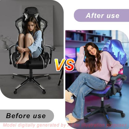 Gaming Chair Covers, 3D Printing One-piece Universal Fit Gaming Chair Seat Cover with Armrest Sloipcover(Color:Style 2) - color: Style 2